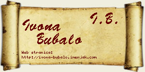 Ivona Bubalo vizit kartica
